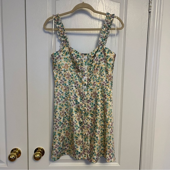 Zara Printed Silk Mini Dress - Picture 2 of 5